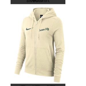 Women's Nike City Edition Cream City Full Zip Milwaukee Bucks Hooded Sweatshirt